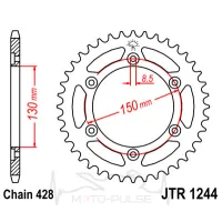 Звезда задняя 428x54 JT JTR1244.54